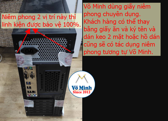 Hình ảnh CPU của PC đã được Vi Tính Võ Minh niêm phong an toàn CPU của PC đã được Vi Tính Võ Minh niêm phong an toàn