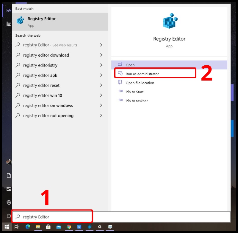 Tắt ứng dụng chạy ngầm bằng Registry Editor