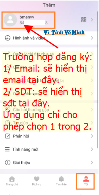 Giao diện đã đăng ký tài khoản HIK-Connect thành công.