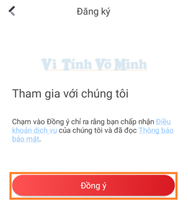 Chọn vào “Đồng ý”