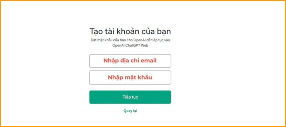 Form nhập thông tin đăng ký