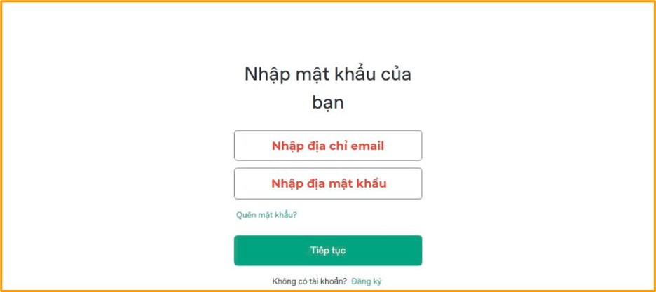 Giao diện đăng nhập